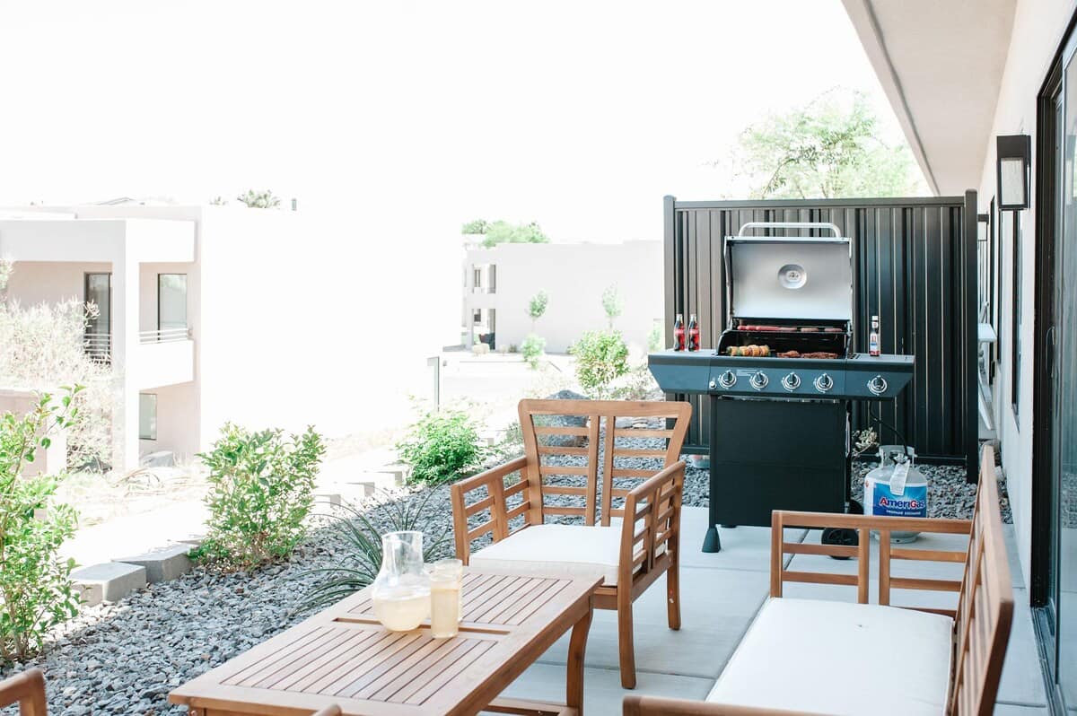 Private patio to enjoy meals together