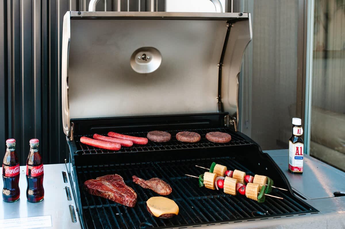 Propane barbecue provided