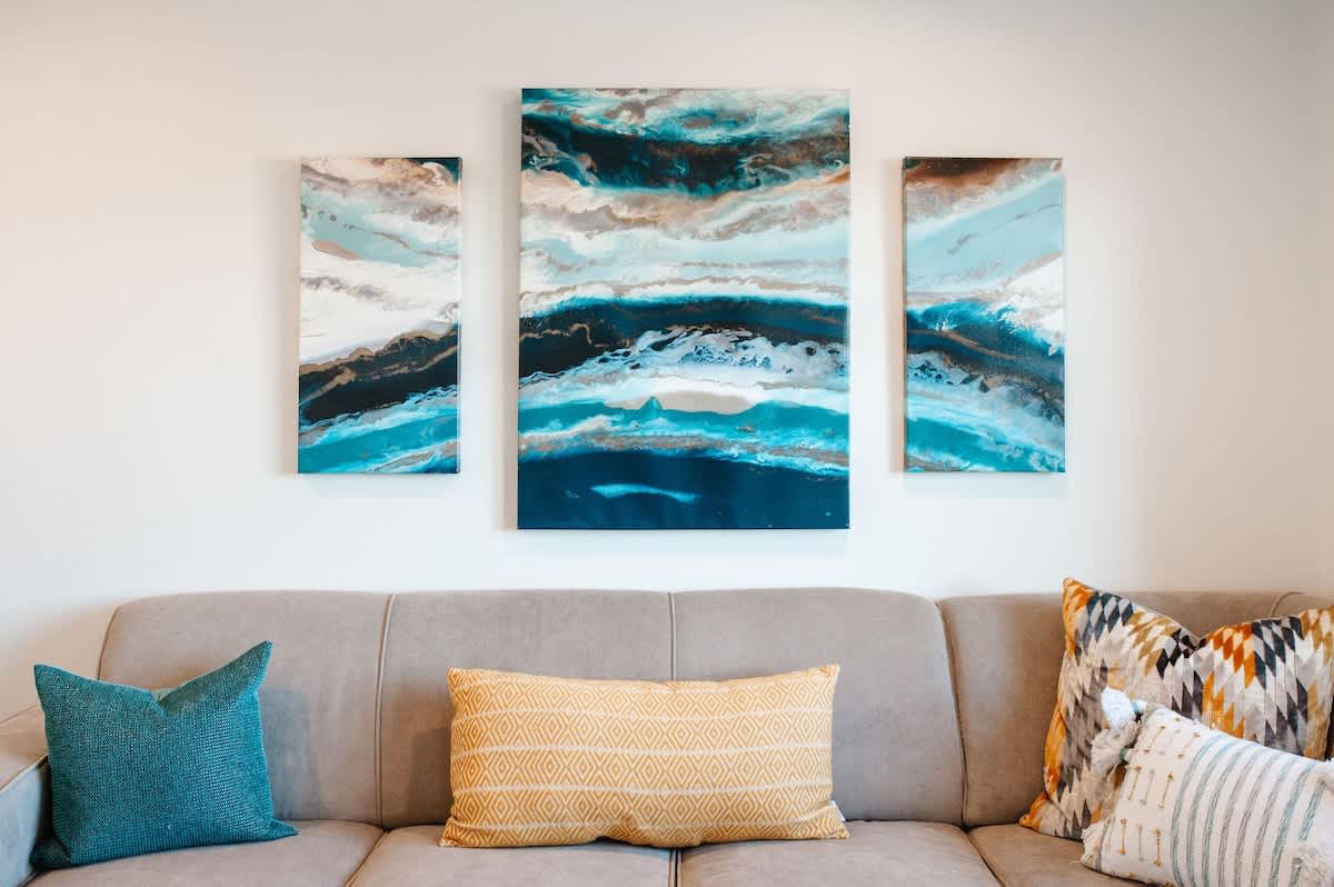 Beautiful gem stone themed wall art