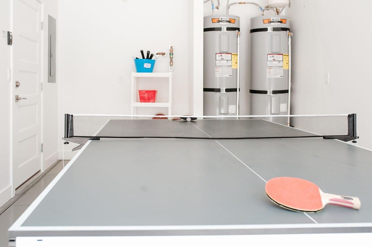 Hours of ping pong fun in the garage