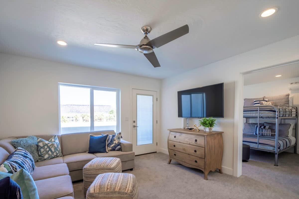 House #19 family room 2 on 3rd floor with balcony