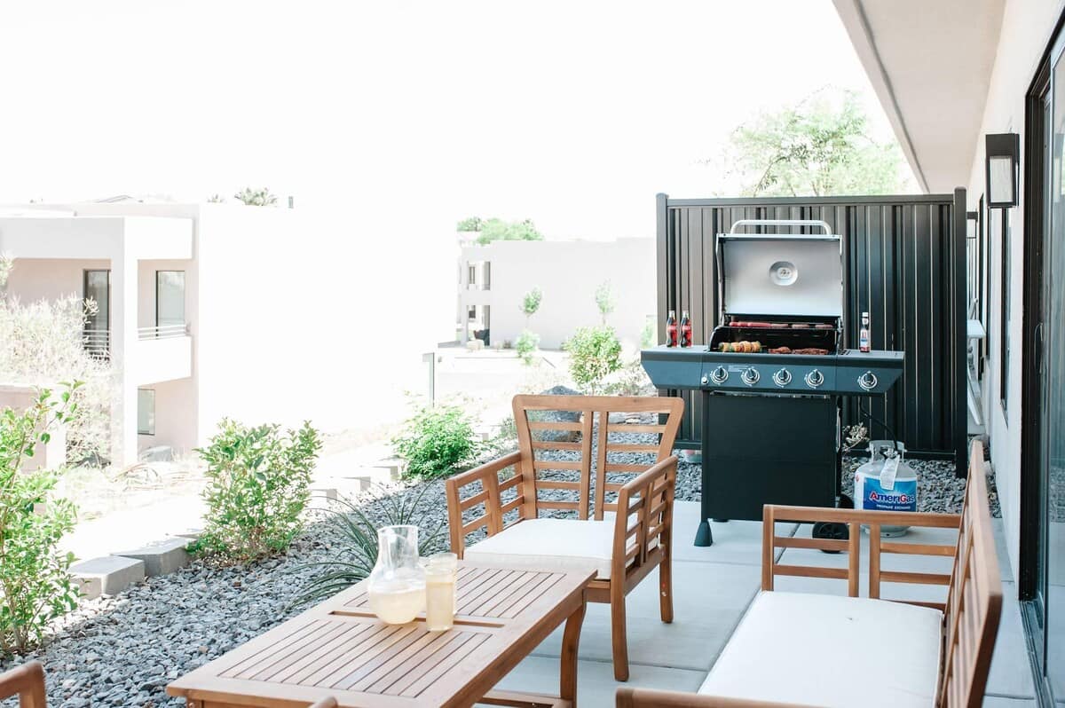 Private patio to enjoy meals together