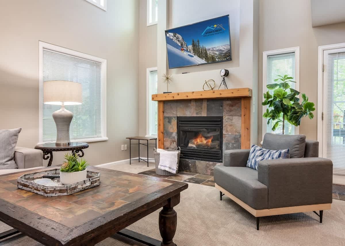 Relax together in this beautiful modern style family room