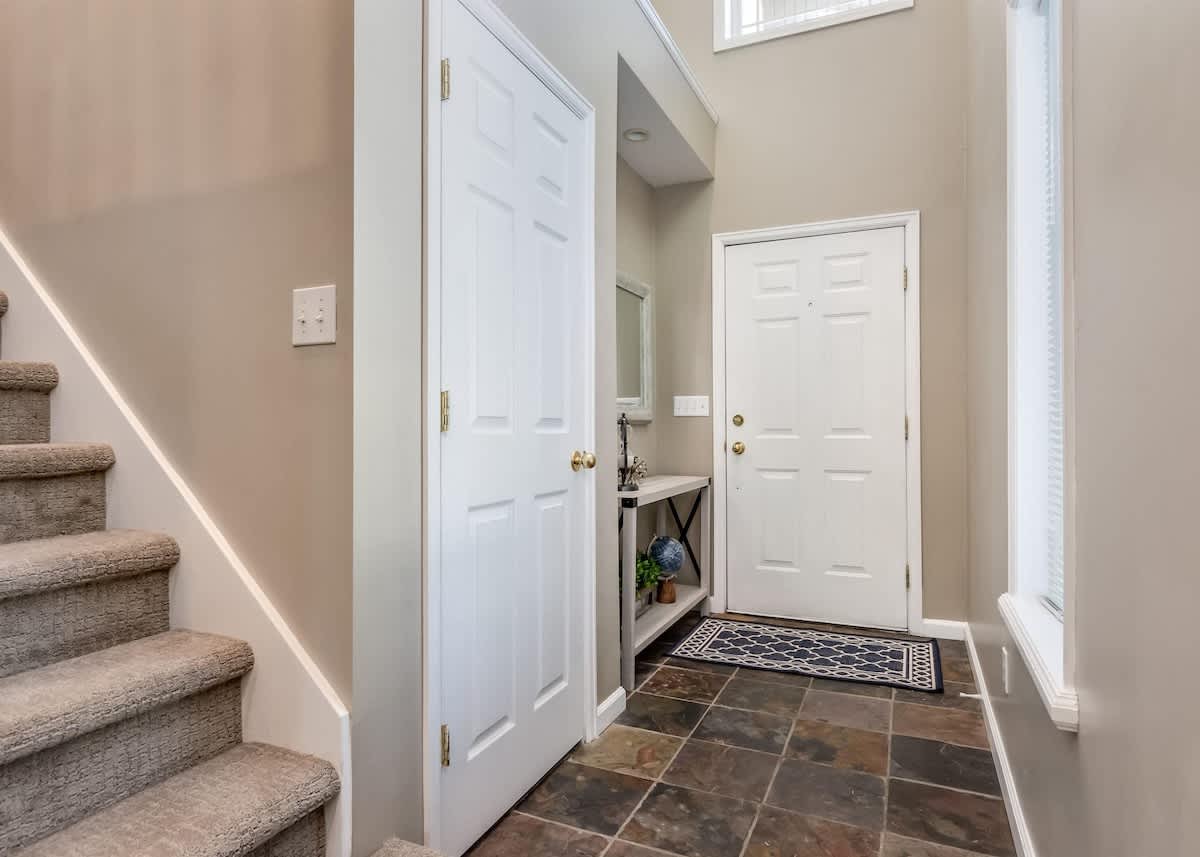 Entry foyer and stairs