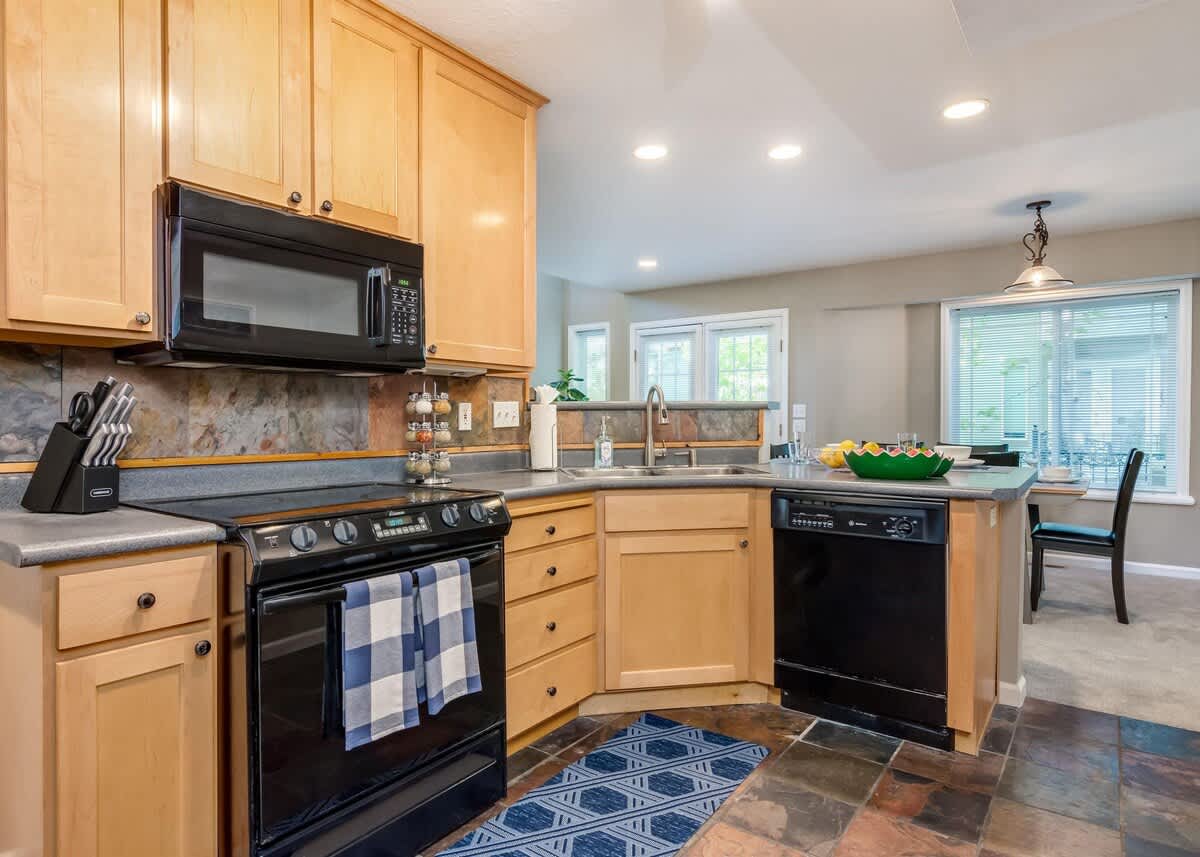 Prepare and enjoy meals together in the beautiful kitchen