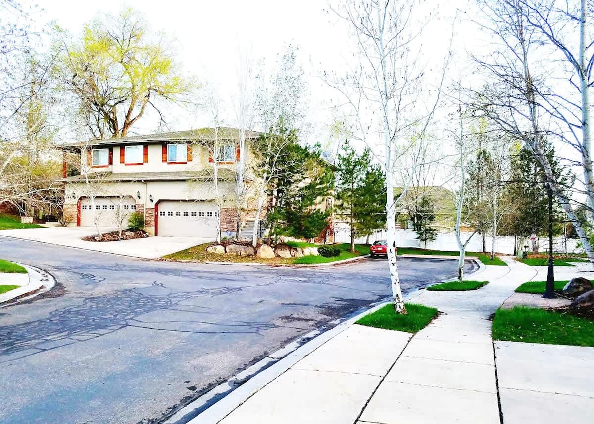 View of the village from the driveway of house #3