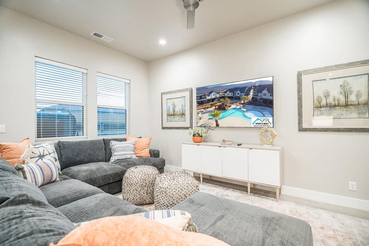 Large 72-inch smart TV for movies, games, TV, video games