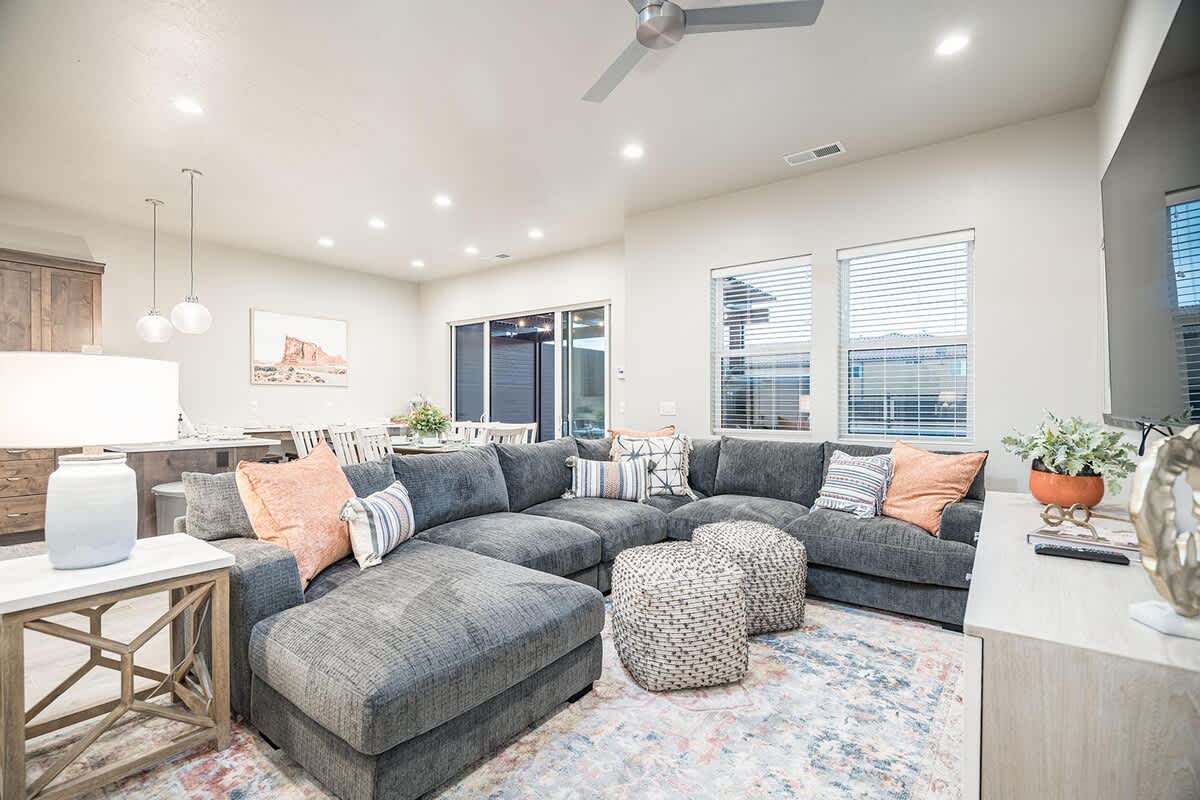 Beautiful and comfortable family room on main level