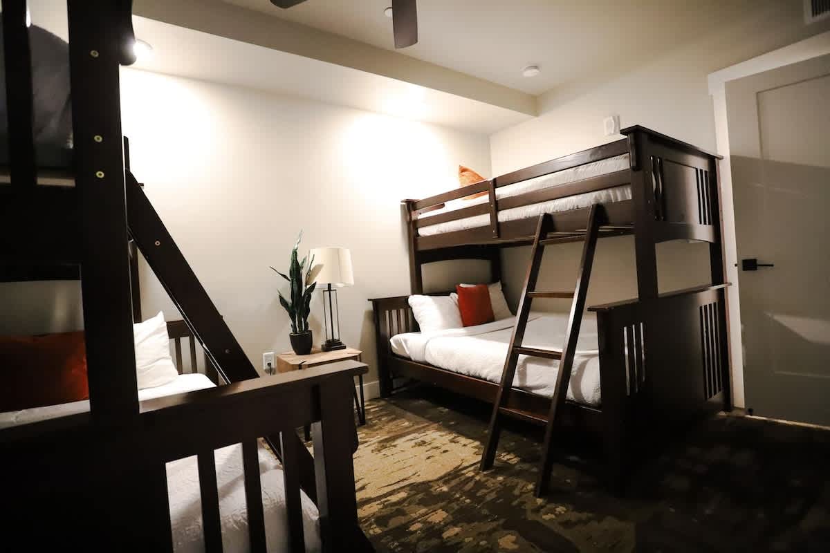 Bedroom 3 with 2 bunk beds. 2 twin beds & 2 full beds. Sleeps 8.