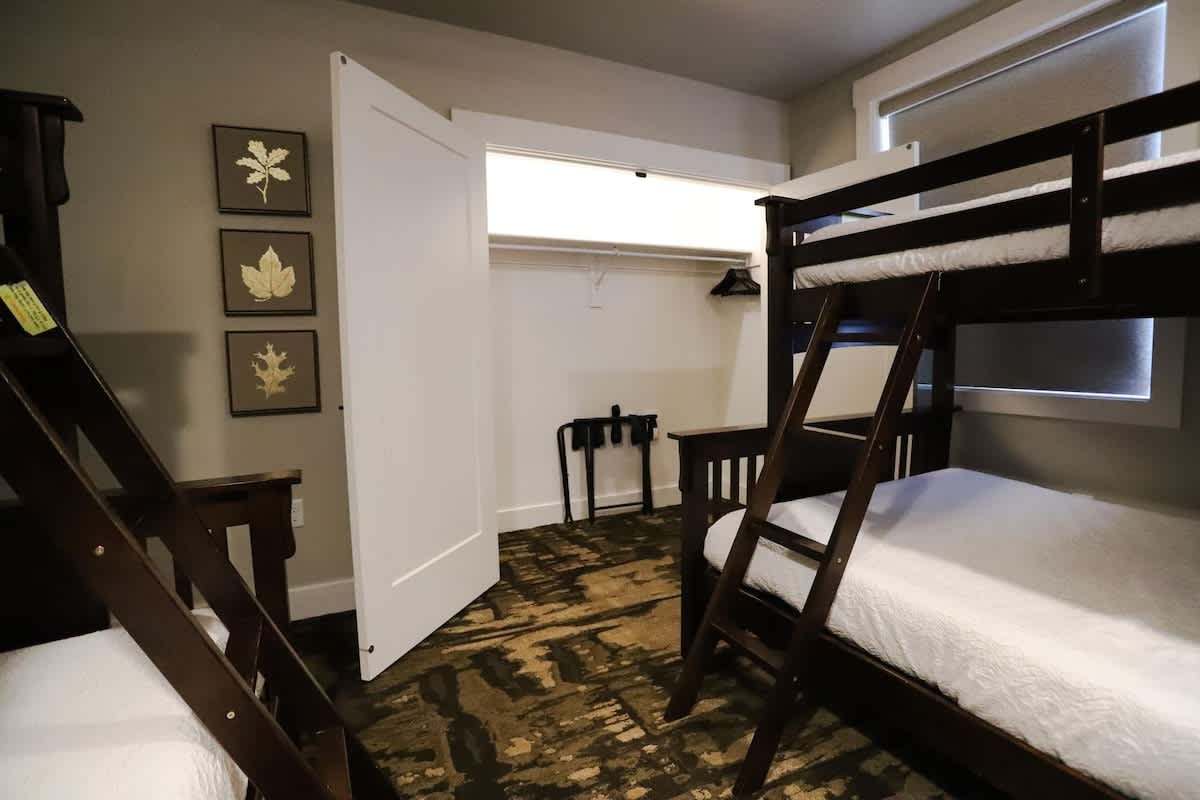 Bedroom 3 with 2 bunk beds and closet.