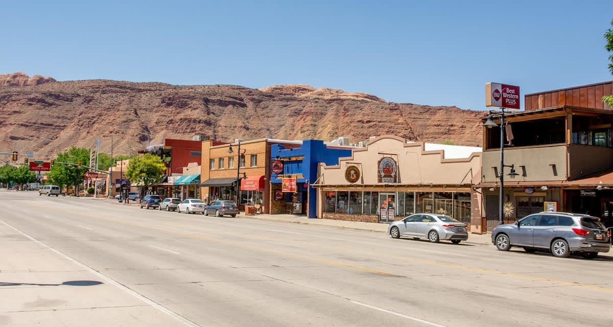 Downtown Moab nearby