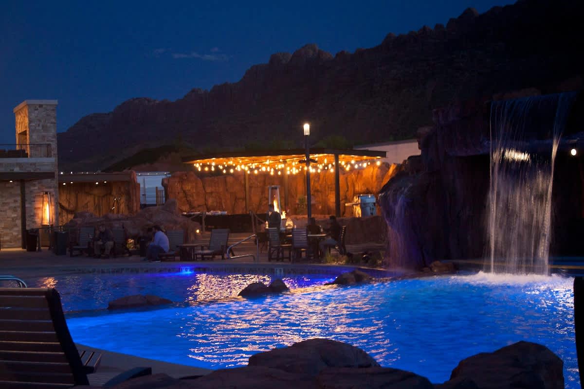 Summer evenings by the pool