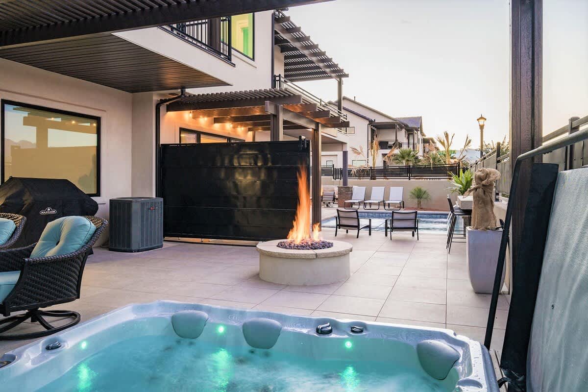 House 29 connects to open backyard and private hot tub