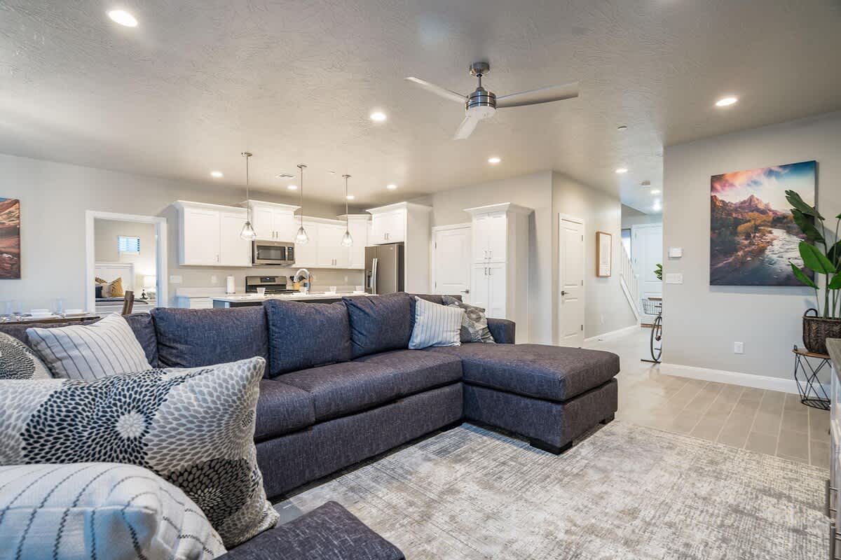 Relax on a comfortable sectional