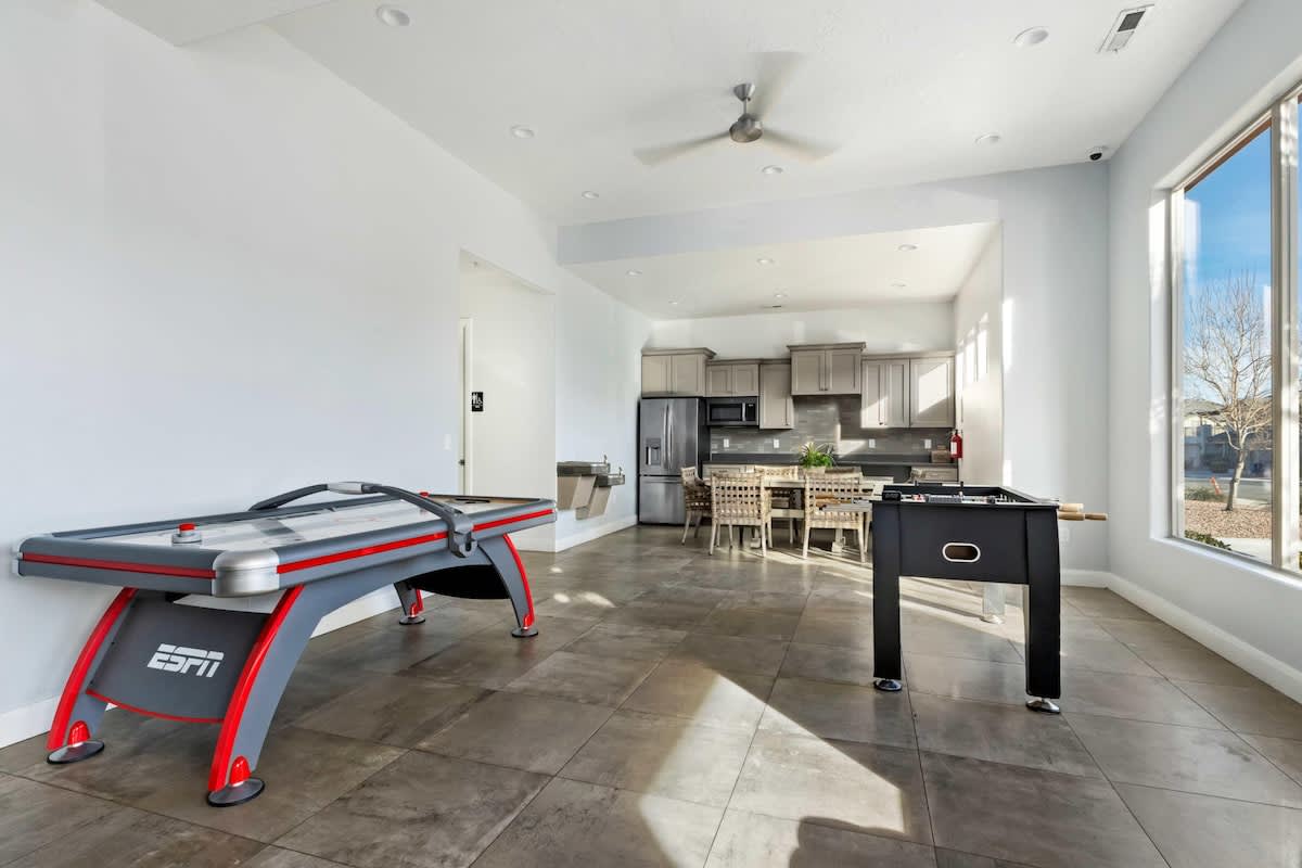 Community clubhouse with Air Hockey and Foosball