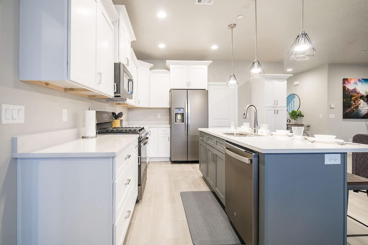 Deluxe appliances and beautiful white cabinetry