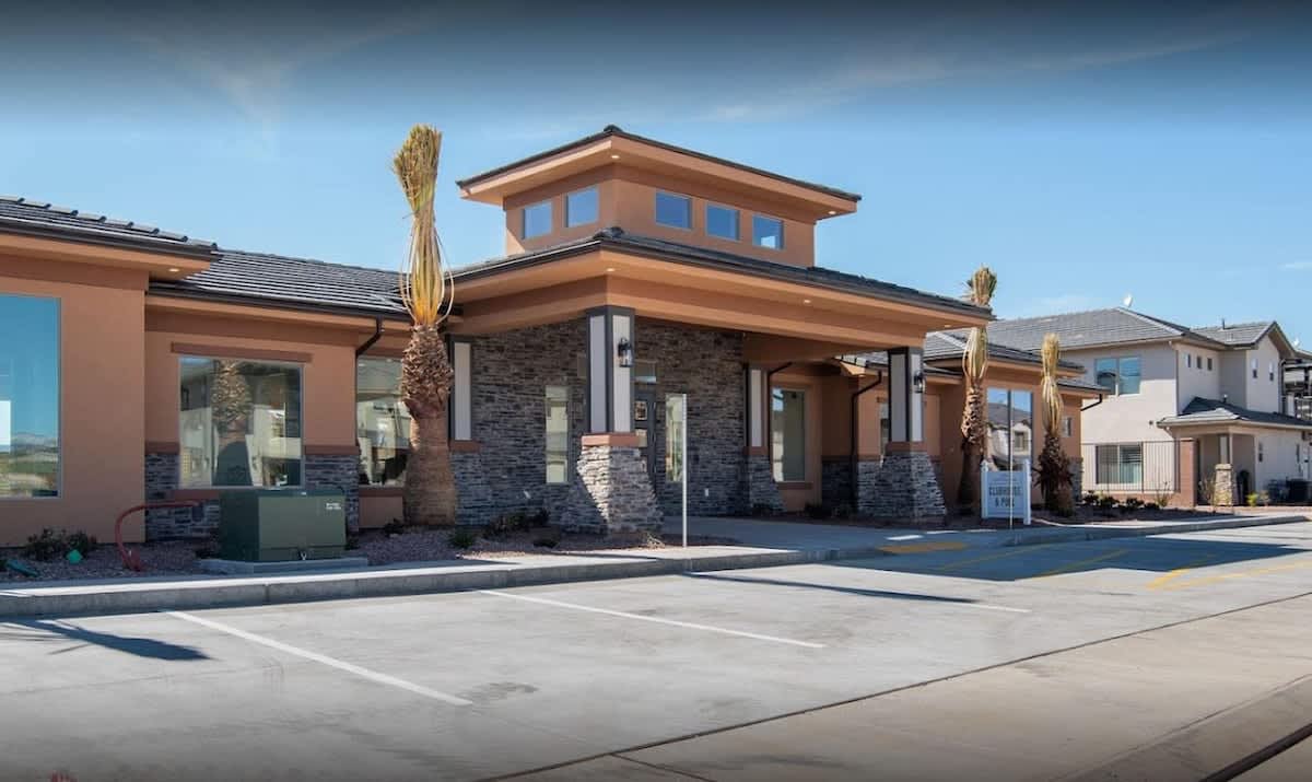 Clubhouse entrance within Zion Village