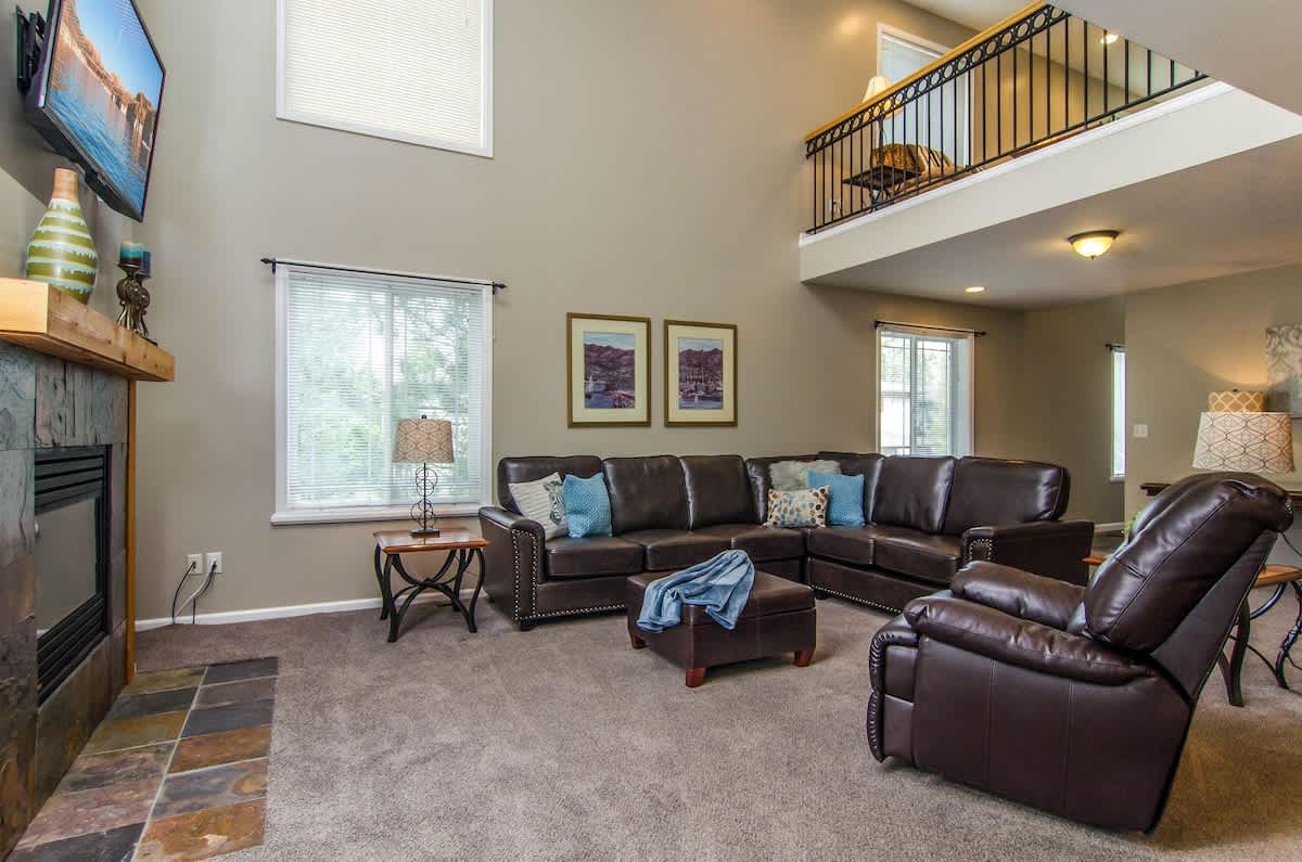 Open concept great room in Union Grove home