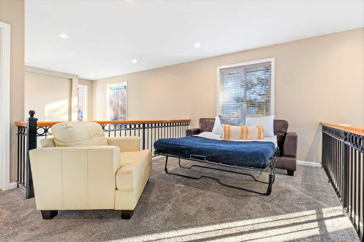 Loft with sofa sleeper in Union Crossroads home