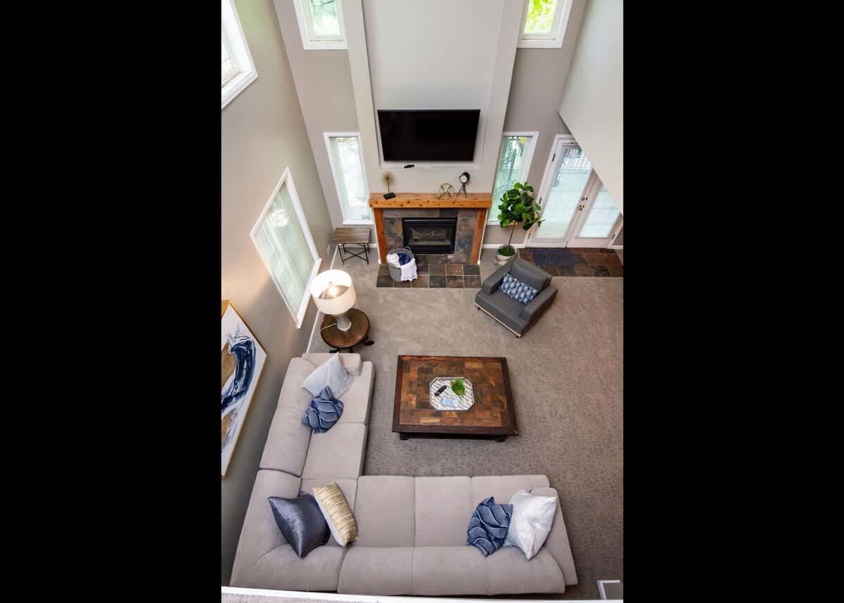 Family room from upper floor