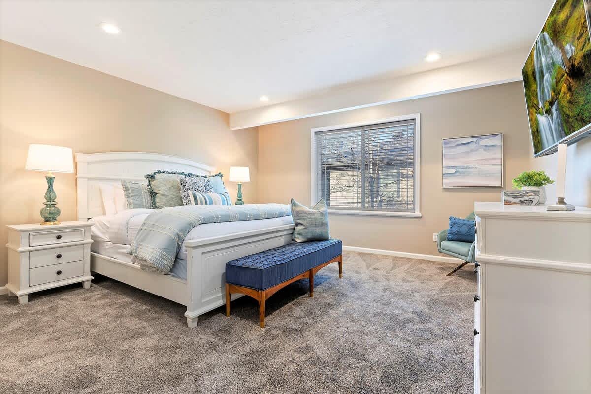 Master bedroom in Union Crossroads home