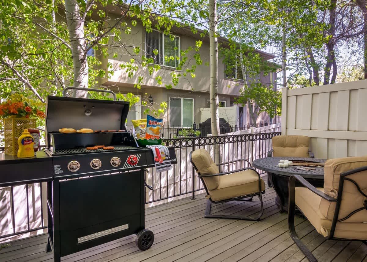 Patio with BBQ grill in Union Gateway home
