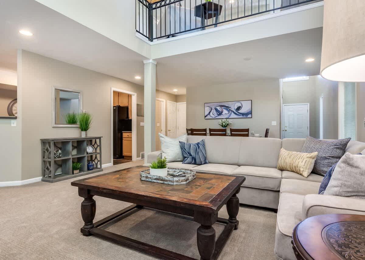 Family room in Union Gateway home