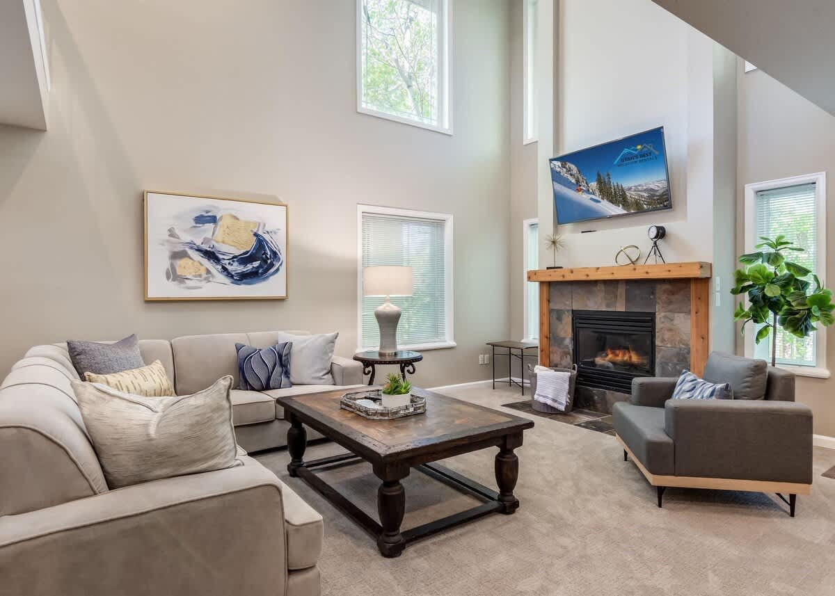 Family room in Union Gateway home