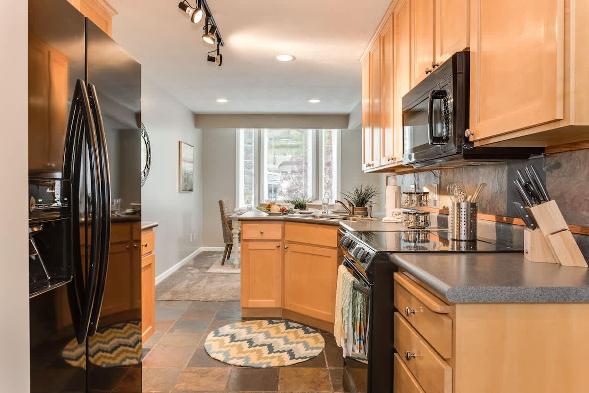 Fully-equipped kitchen in Union Woods home