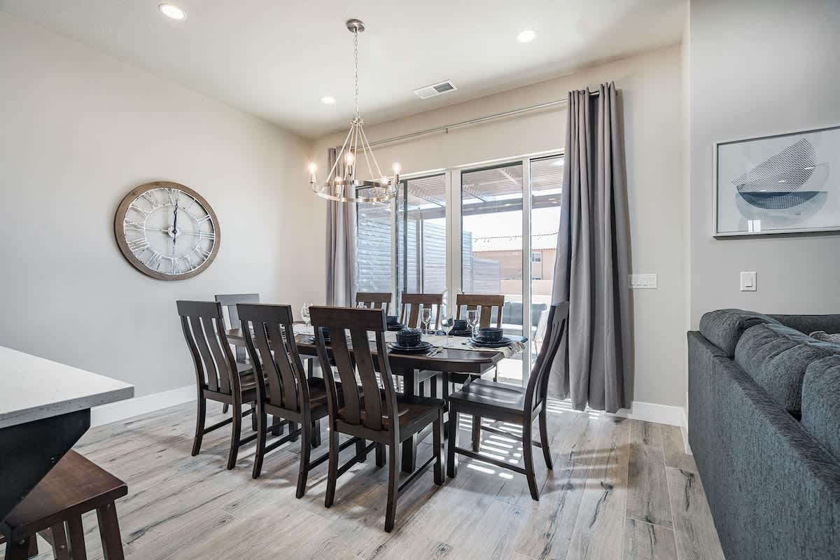 Wonderful dining area with table seating for 6 and patio access