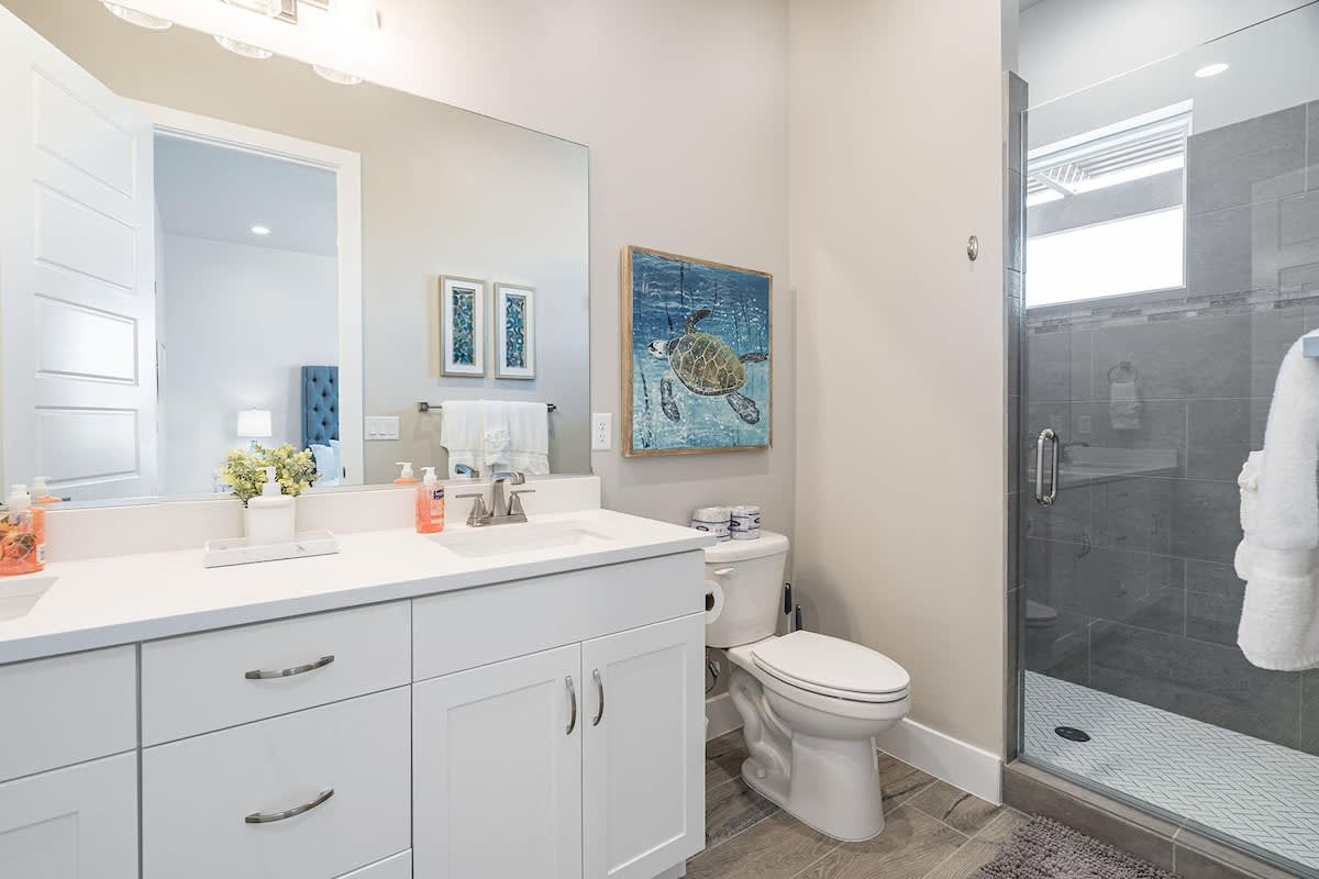 Bathroom 2 with large shower