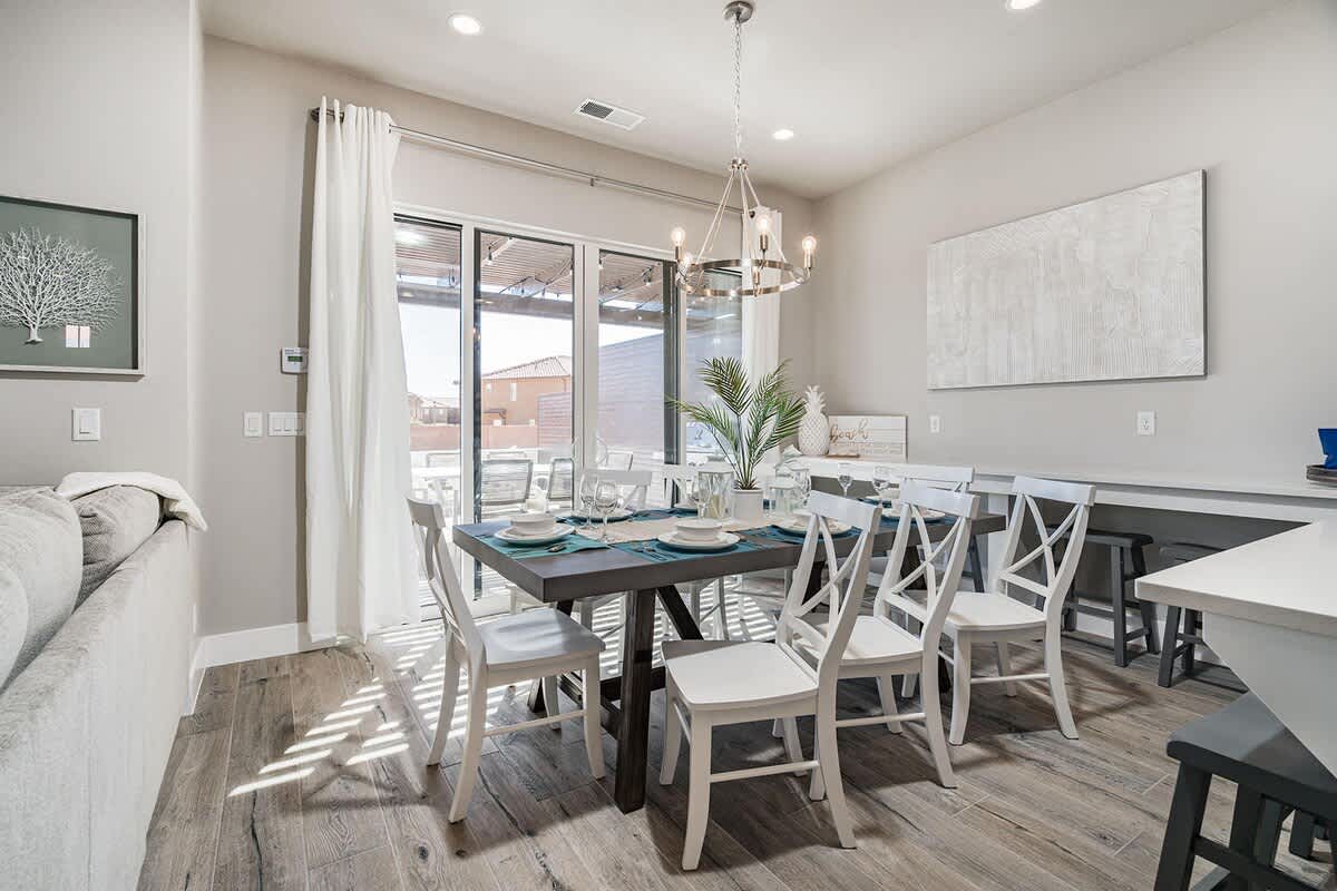 Kitchen open to dining area seats 14