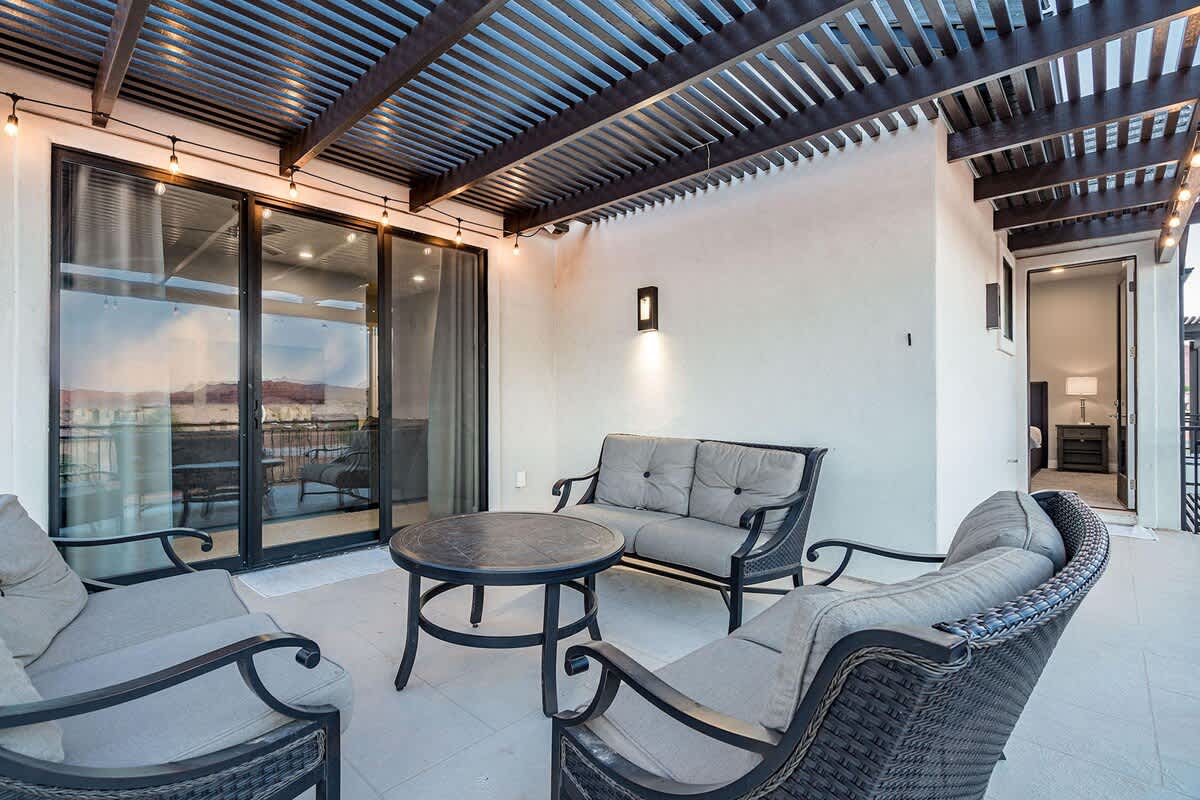 Outdoor balcony with private entrance