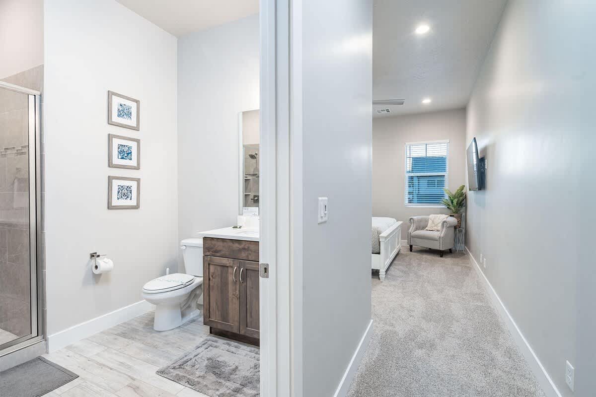 Bedroom 2 private bathroom with shower