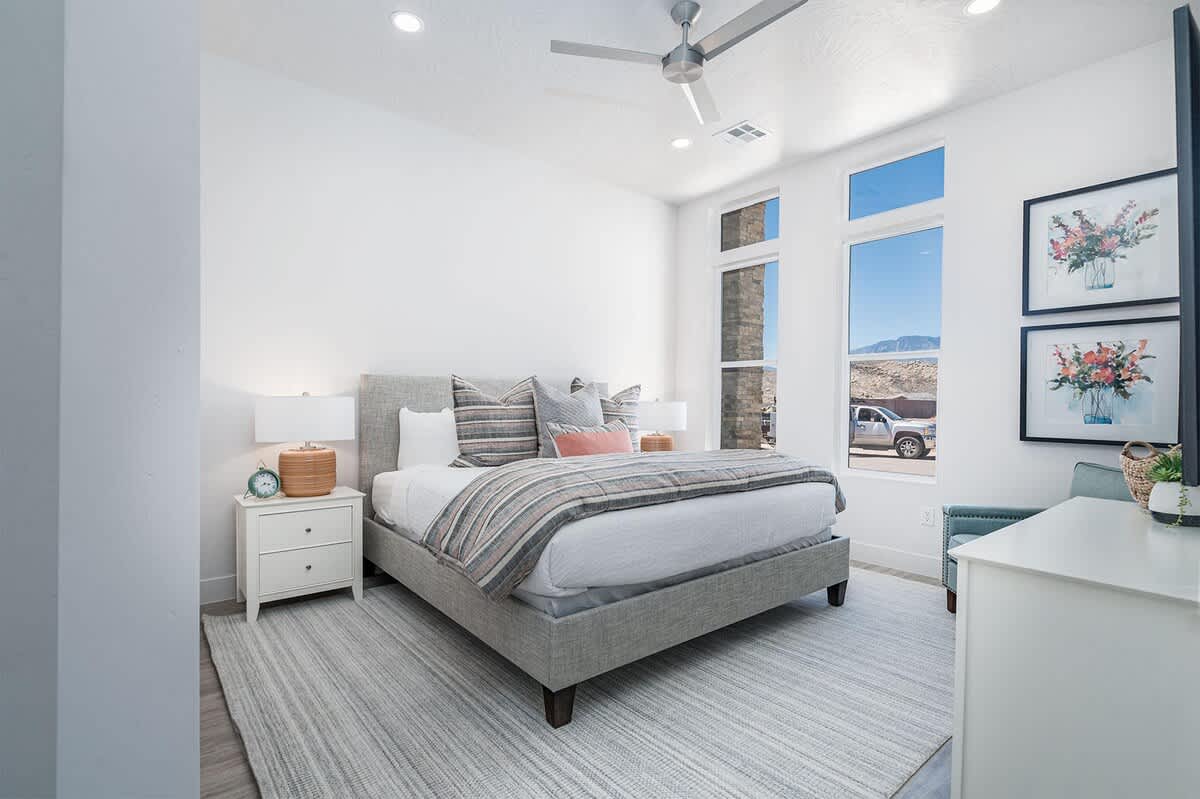 Master bedroom 3 with king bed and large windows