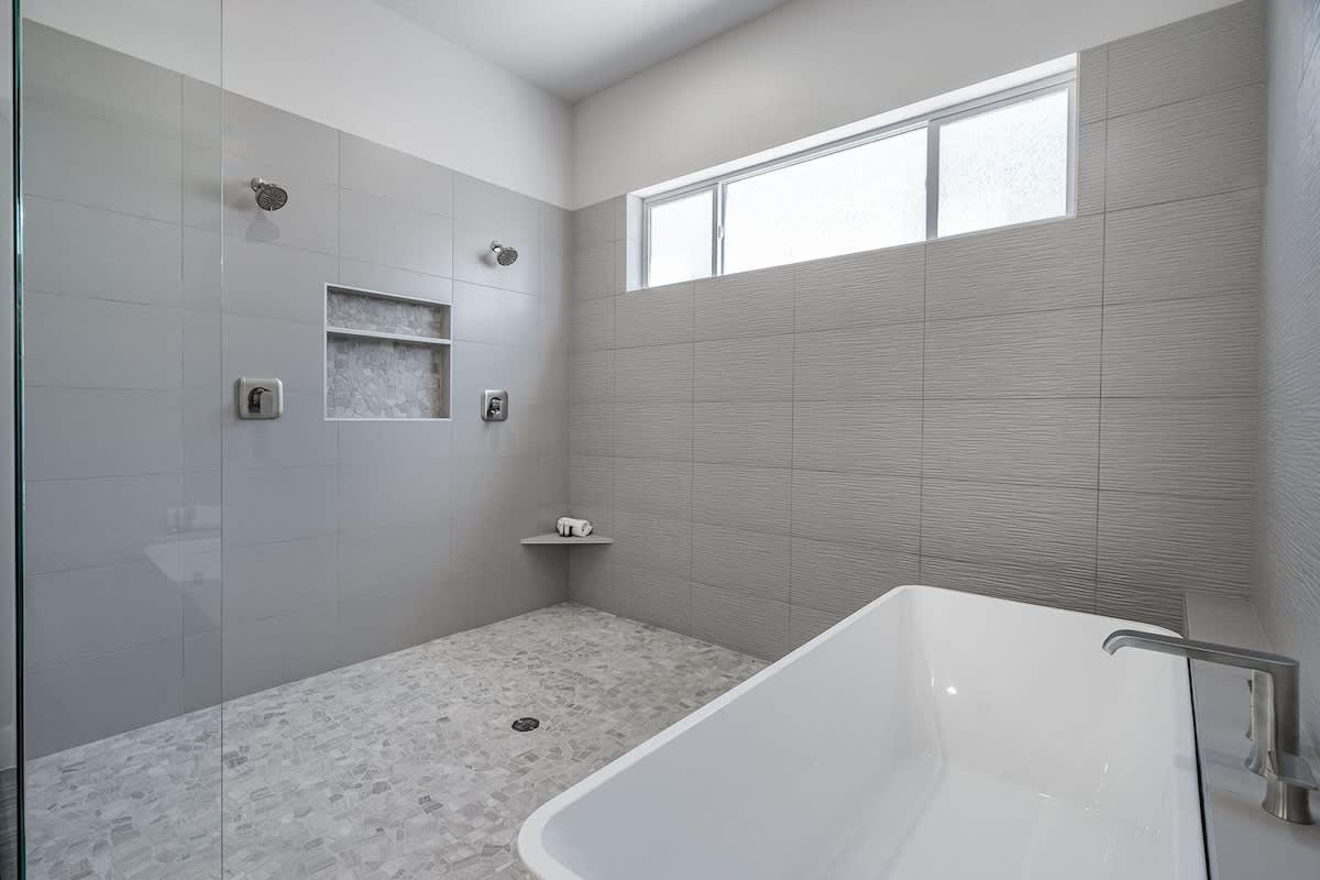 Welcome to your spa-like master bathroom
