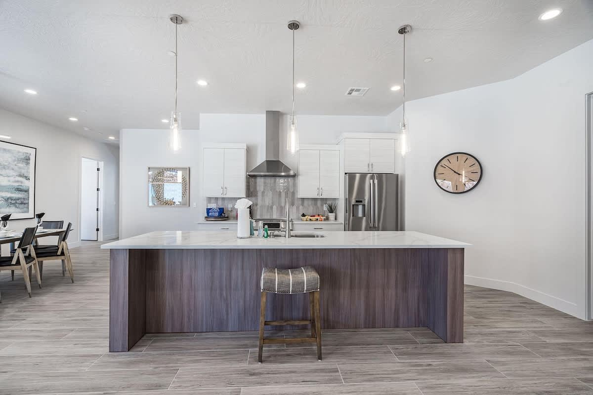 Beautiful open concept chefs kitchen with island