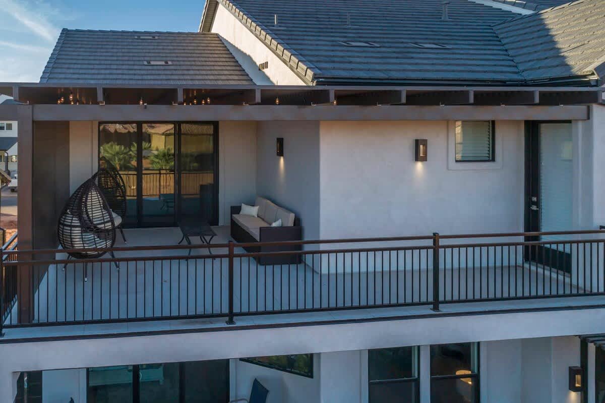 Outdoor balcony on house #65