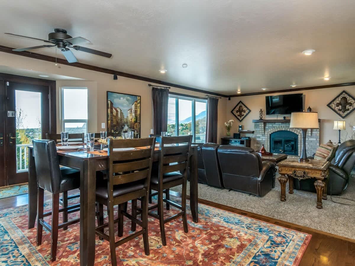 Open concept combines both areas great for gathering