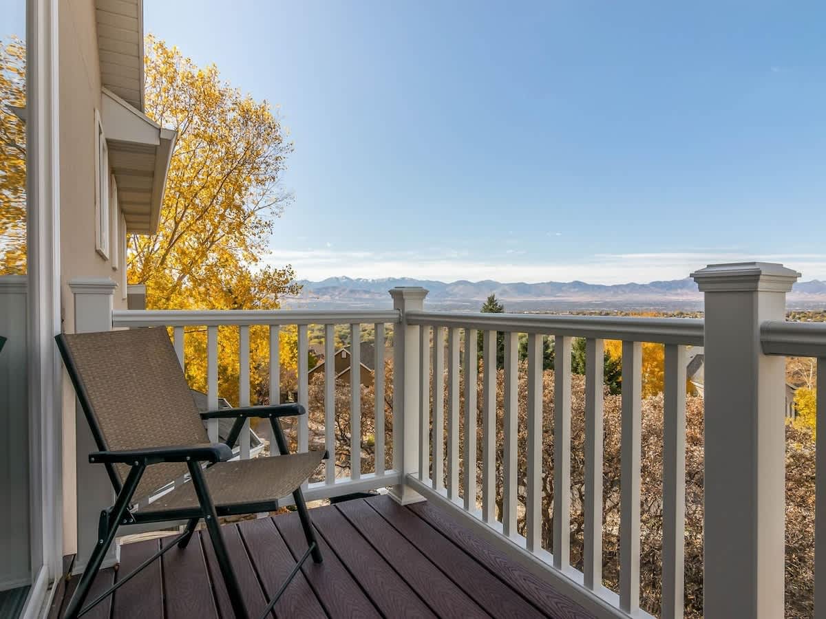 Spectacular view of Salt Lake valley from master balcony!