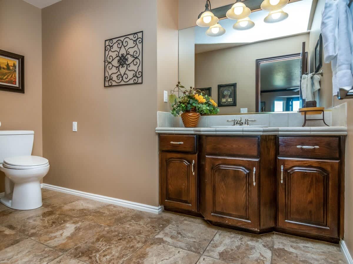  Half bathroom off the kitchen