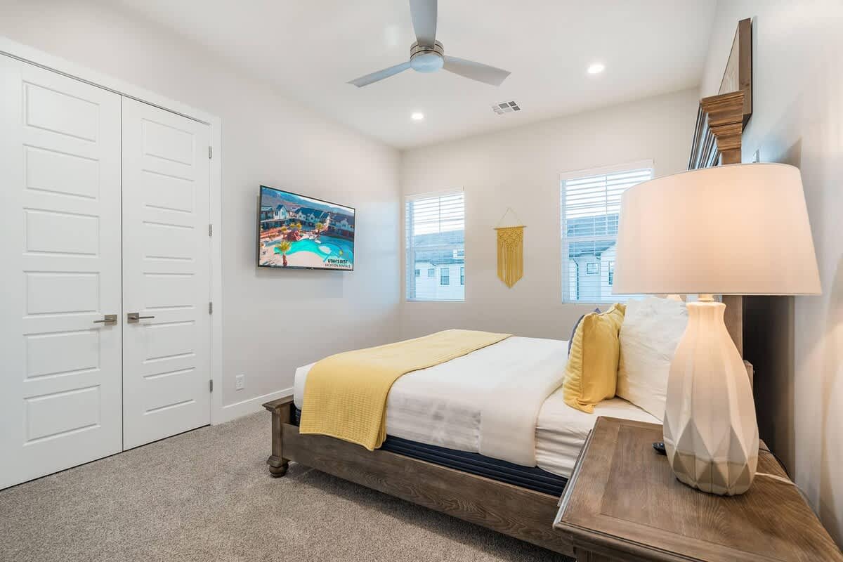 62 - Bedroom 2 with king bed and TV