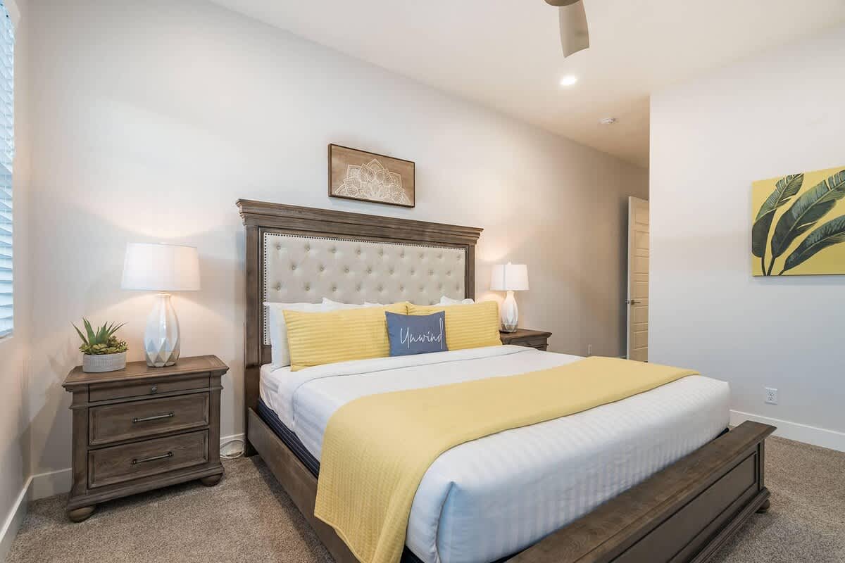 62 - Bedroom 2 with king bed and TV