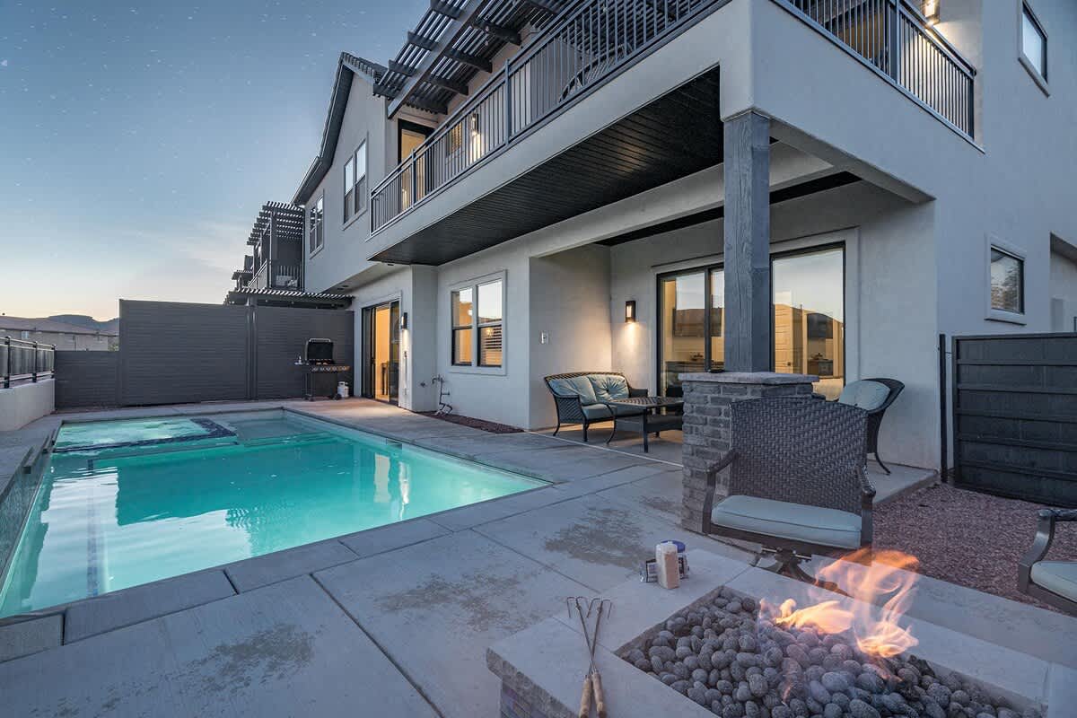 Sit around the firepit in the evenings