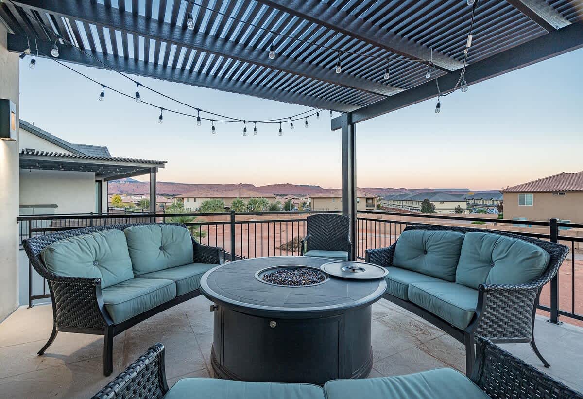 Balcony with comfortable seating