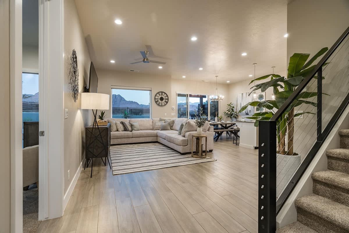 30 - Open concept family room with stunning views and sectional