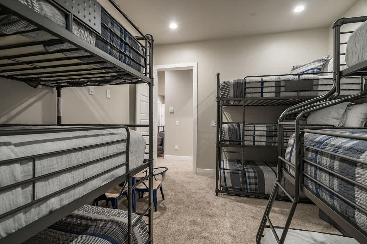 30 - Bedroom 4 bunk room sleeps 10-15 with small table for kids