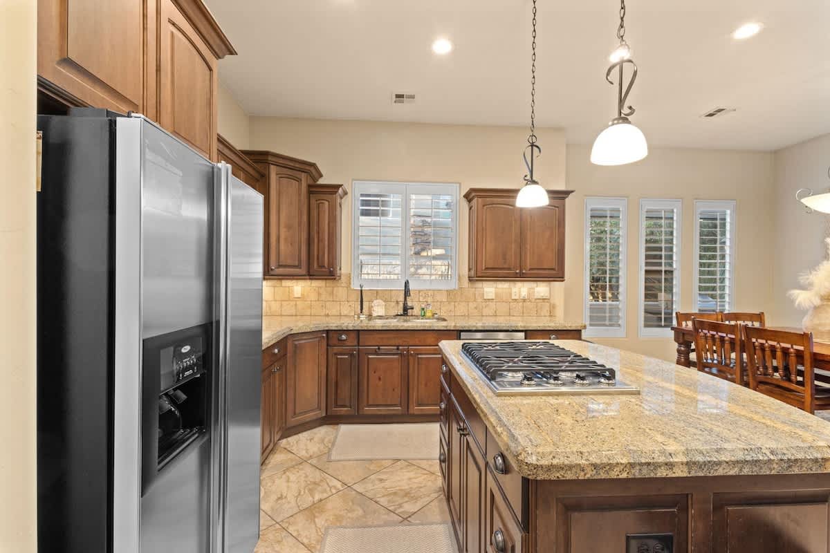 Fully fitted kitchen with island