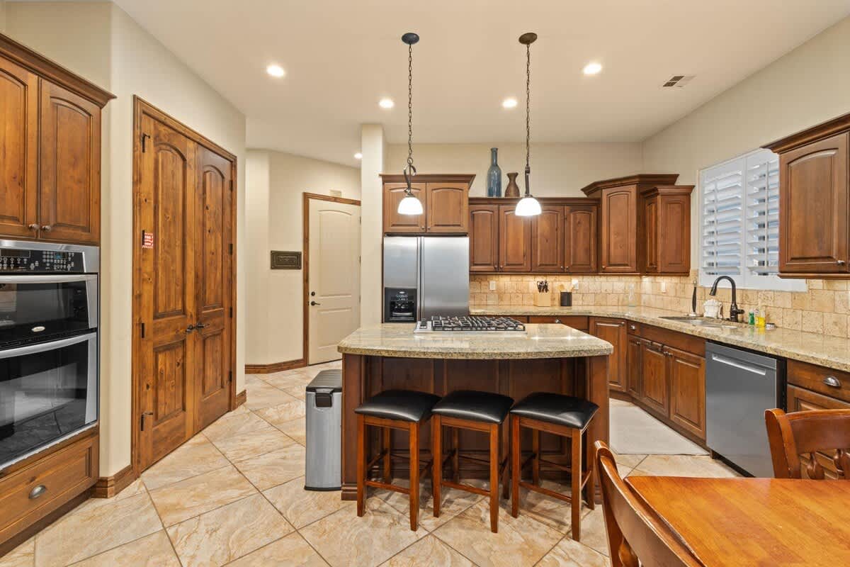 Fully fitted kitchen with island