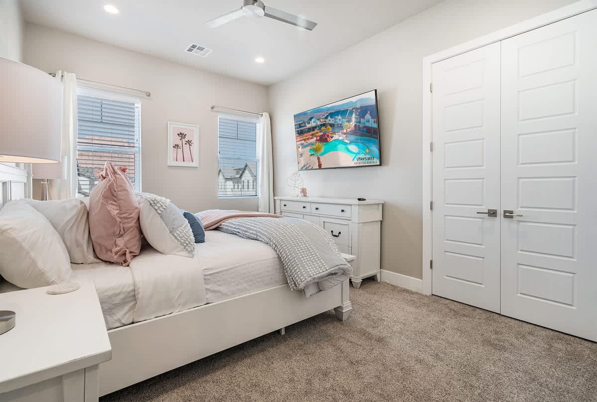 #52 - Bedroom 3 with king bed and TV